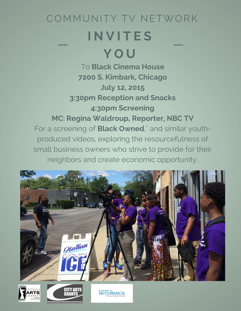 Community TV Network-Black Owned- and other youth-produced videos- Black Cinema House Flyer